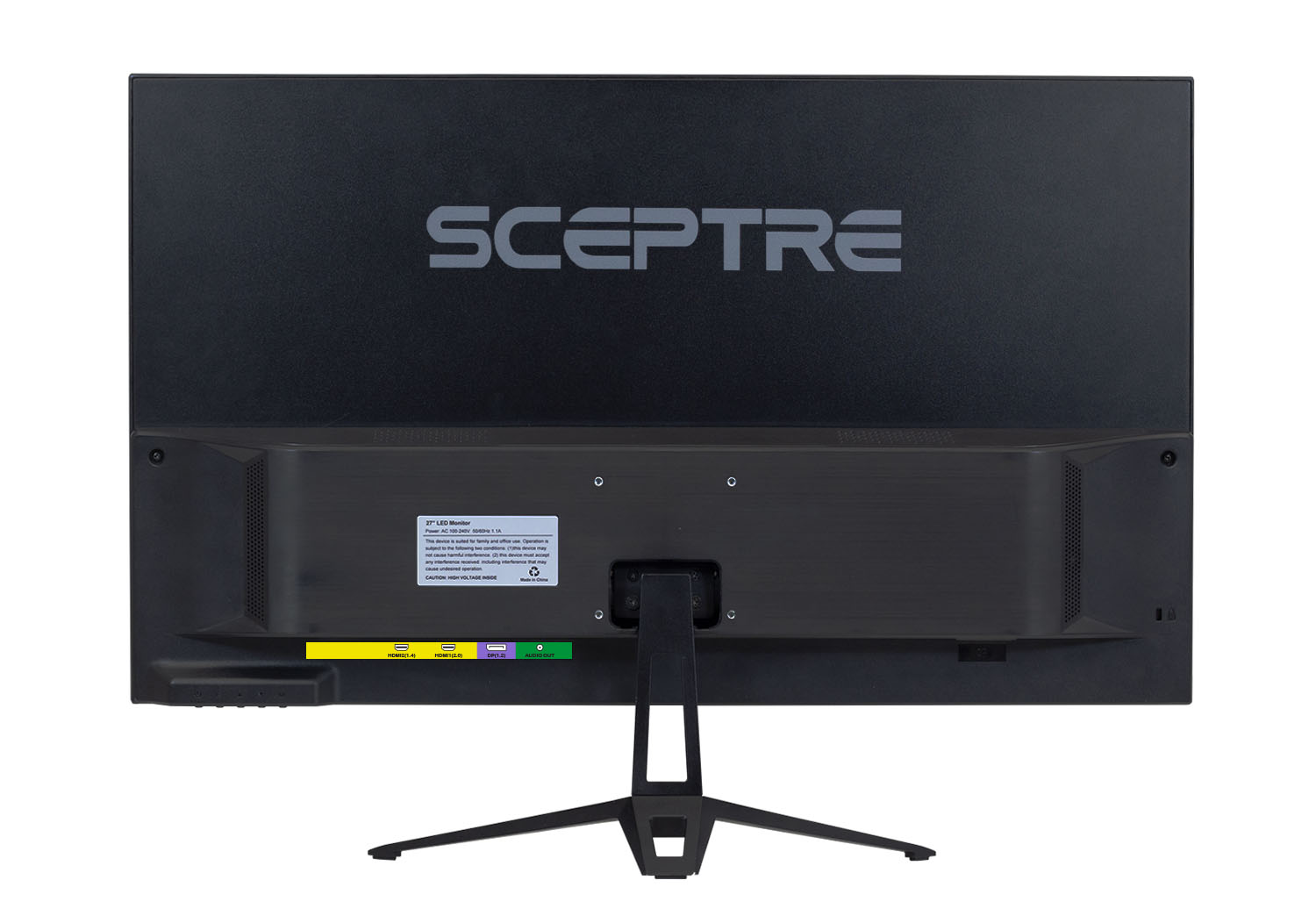 Sceptre 27-inch IPS Gaming Monitor up to 165Hz DisplayPort HDMI 300 Lux 99%  sRGB Build-in Speakers, Machine Black (E278B-FPT168)