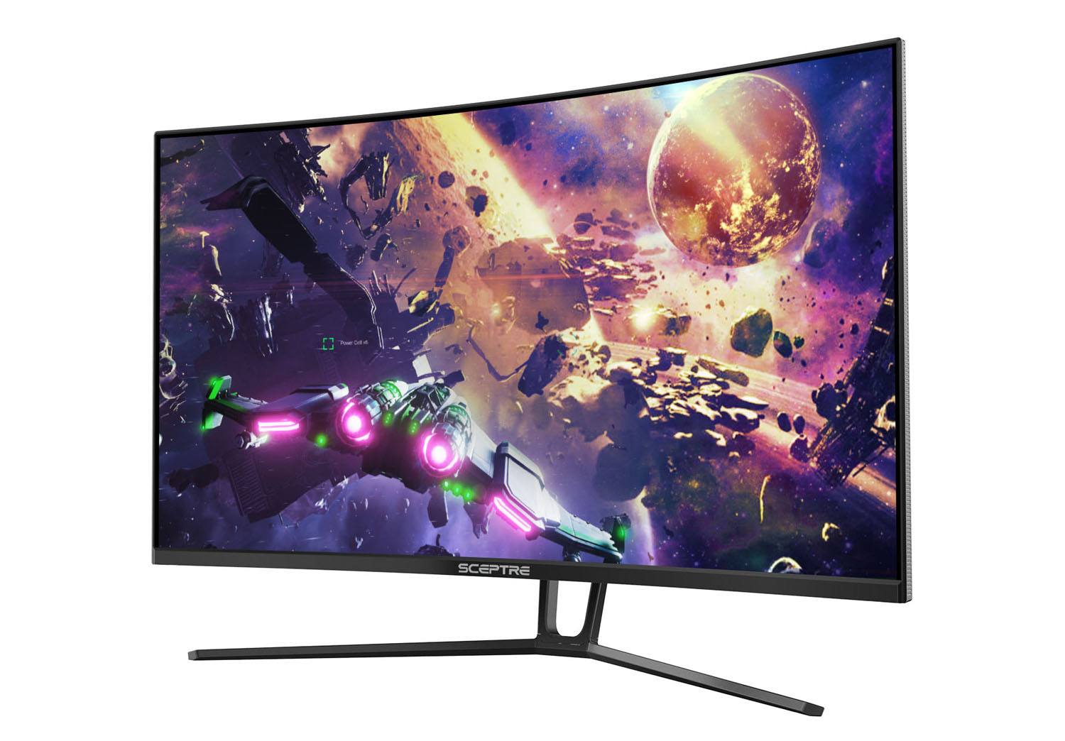 Sceptre Curved 24.5-inch Gaming Monitor up to 240Hz 1080p R1500 1ms  DisplayPort x2 HDMI x2 Blue Light Shift Build-in Speakers, Machine Black  2023