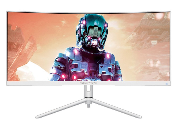 Sceptre 34-Inch Curved Ultrawide WQHD Monitor 3440 x 1440 R1500 up to 165Hz  DisplayPort x2 99% sRGB 1ms Picture by Picture, Machine Black 2023  (C345B-QUT168) 