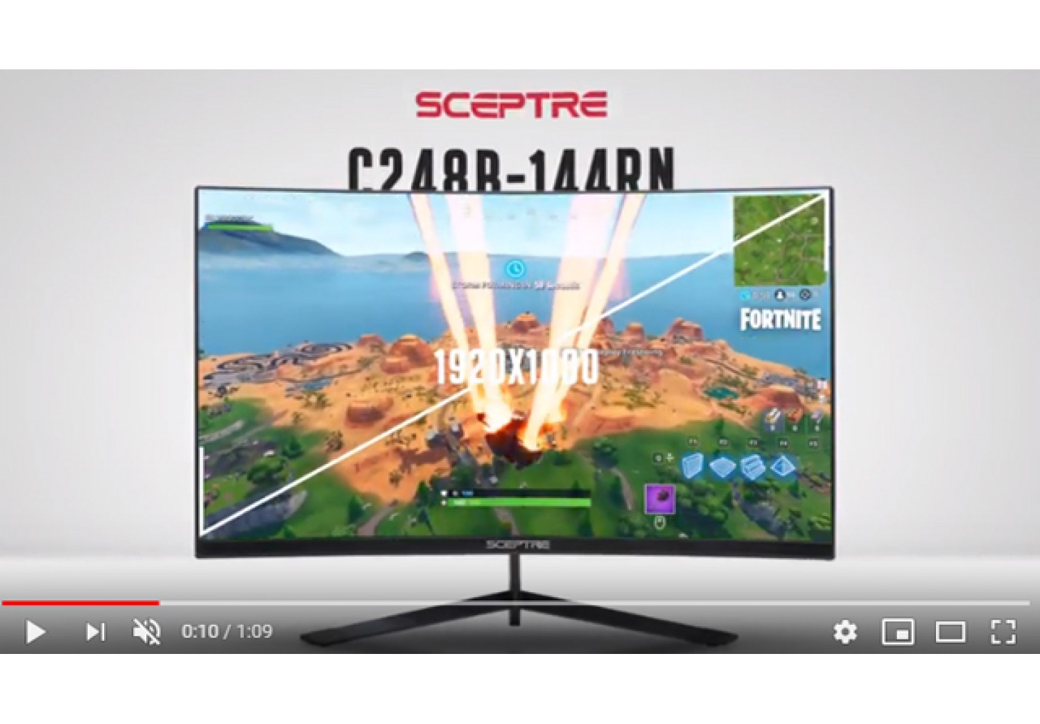 Sceptre Curved 24-inch Gaming Monitor 1080p R1500 98% sRGB HDMI x2 VGA  Build-in Speakers, VESA Wall Mount Machine Black (C248W-1920RN Series)