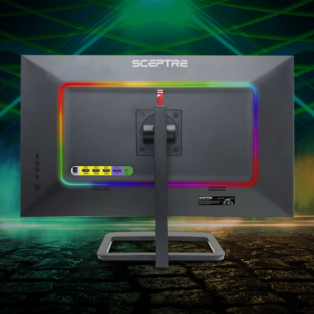Sceptre 27 QHD IPS LED Monitor 2560 x 1440P 2K HDR400 HDMI DisplayPort up  to 144Hz 1ms Height Adjustable, Build-in Speakers, Gunmetal Black 2021  (E275B-QPN168) 
